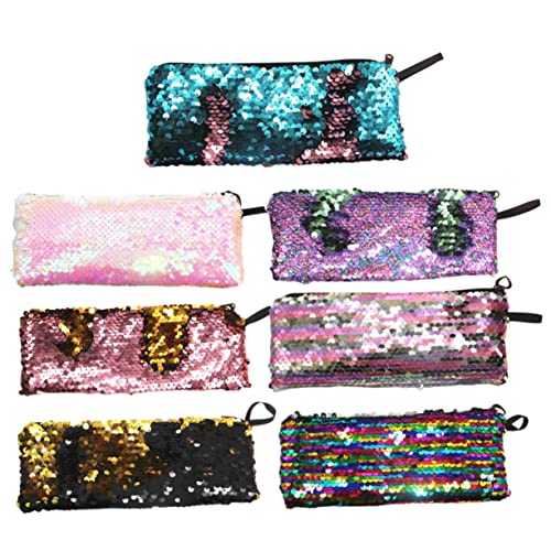 NUOBESTY 1 Satz Teiliges Glitzer Federmäppchen Im Meerjungfrauen Design Praktische Stifte Organizer Und Kabelaufbewahrung Für Studenten Zur Einfachen Organisation Von Schreibwaren 7 Stück von NUOBESTY