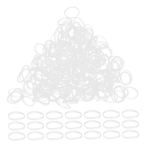 NUOBESTY 1 Schachtel Transparente Haargummis Elastische Haargummis Praktischer Box für Haartypen Haarschonend und Vielseitig Einsetzbar für von NUOBESTY