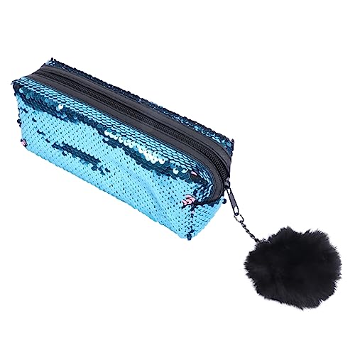 NUOBESTY 1Stk federmäppchenpaillettenfedermäppchenmakeuppencilcase Kosmetiktasche Geschenke für Kinder Damen-Make-up-Taschen Kulturbeutel für Damen Multifunktions-Bleistifttaschen Haarball von NUOBESTY