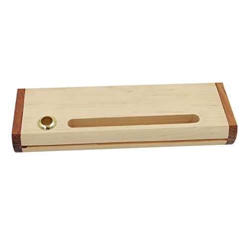 NUOBESTY Holz Stiftbox 1Stück Schreibwarenbox für Schule und Büro Federmäppchen mit Kartenhalter Organizer für Stifte und Schmuckstücke Retro Design Vielseitig Einsetzbar von NUOBESTY