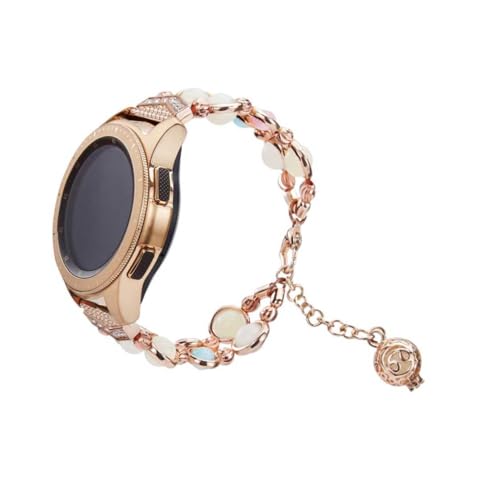 NUOBESTY 1 Stück Nachtleuchtendes Agate Uhrenarmband für Smartwatch Handgefertigtes Armband Roségold Langlebig von NUOBESTY