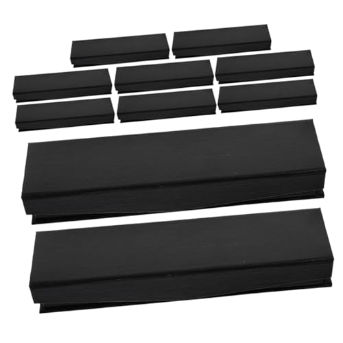 NUOBESTY 10 Stück Schwarze Stifte Verpackung Box Flip-Cover Stifthalter Kratzfest Robuste Aufbewahrung Für Kugelschreiber Füller Büro Schule von NUOBESTY