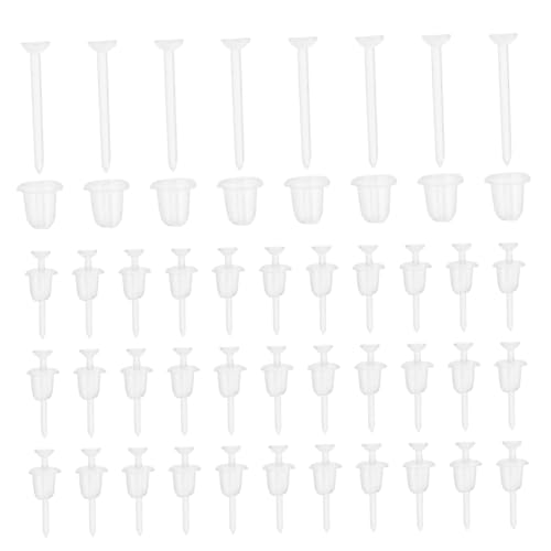 NUOBESTY 100stücke Transparente Ohrstecker Aus Kunststoff Ohrringverschlüsse Ohrringrohlinge Kopfbefinde Diy-zubehör Für Junge Mädchen Und Erwachsene Allergiefrei Und Langlebig von NUOBESTY