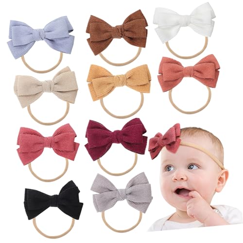 NUOBESTY 10stücke Stirnbänder Für Mädchen Nylonmaterial Elastisches Design Haar Accessoires Für Junge Mädchen von NUOBESTY