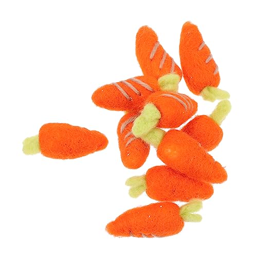 NUOBESTY 10stücke Wollfilz Karotte Form Anhänger Diy Brosche Haarspange Deko Brosche Bastelmaterialien von NUOBESTY