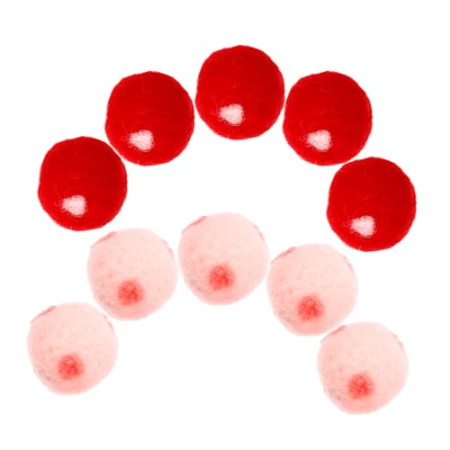 NUOBESTY 10stücke Wollfilzkugeln Haarclip Für Haarschmuck Sanfte Farbenfrohe Accessoires Hochwertigem Material Für Kreative Bastelprojekte von NUOBESTY