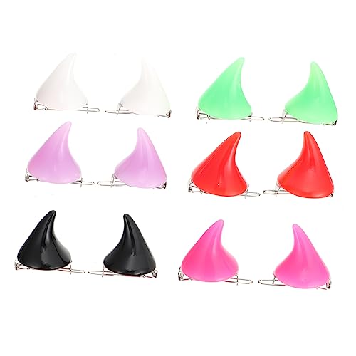 NUOBESTY 12 Stück Teufelshorn-clips Halloween-teufelshorn-haarclips für Frauen Teufelshorn-clips für Kostüm Teufelshorn-clips für Cosplay-material von NUOBESTY