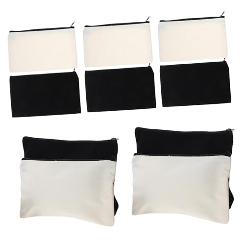 NUOBESTY Praktische Reise-Make-up-Tasche 12-teiliges Federmäppchen Aus Segeltuch Mit Reißverschluss Schreibwarentasche Für Frauen von NUOBESTY