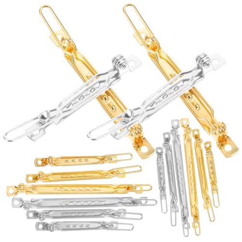 NUOBESTY 16 Stück Teiliges Metall Haarklammern Frosch Clip in Gold und Nickel Robuste DIY Haarspangen für Damen Kleine Haarklammern zum Basteln und Haarstyling Wiederverwendbar und von NUOBESTY