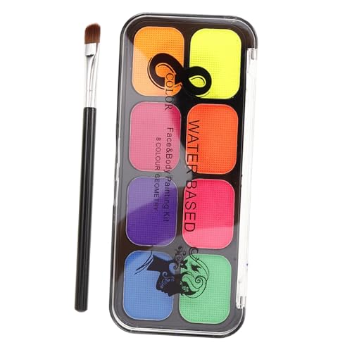 NUOBESTY 1satz Farben Wasserlösliche Gesichtsbemalung Pigmente Für Erwachsene Für Cosplay Und Partys Einfach Mit Wasser Zu Reinigen Inklusive Malpinsel von NUOBESTY