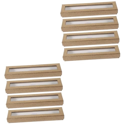 NUOBESTY 2 Sätze Himmel Und Erde Cover Federmäppchen Stifteboxen Etui Zinn Stiftboxen Leer Klares Federmäppchen Klare Speicherbehälter Kartons Boxen Mit Deckel Tür Papier Coffee 4 Stück * 2 von NUOBESTY