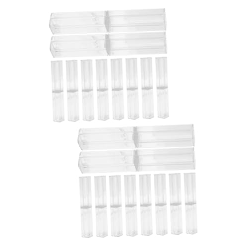 NUOBESTY 2 Sätze Teiliges Durchsichtige Portable Kunststoff Stifteboxen Mit Sicherem Deckel Robust Und Langlebig Für Schüler Schülerbedarf Zur Ordentlichen Aufbewahrung Von 10 Stück * 2 von NUOBESTY