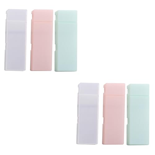 NUOBESTY 6stücke Kunststoff Federmäppchen Halbtransparent Mit Praktischem Verschluss Für Schule Und Büro Und Langlebig Und Vielseitig Für Stifte Und Kleine Gegenstände von NUOBESTY