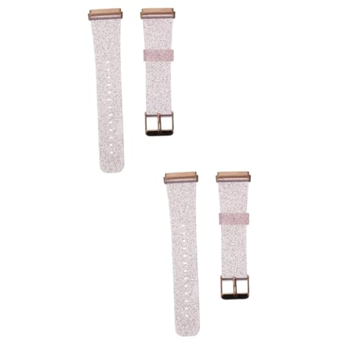 NUOBESTY 2 Stück Bling Silikon Armband für Damen Verstellbar Modisches Design Glitzernd für Partys und Reisen aus Hochwertigem Hautfreundlichem Silikon von NUOBESTY