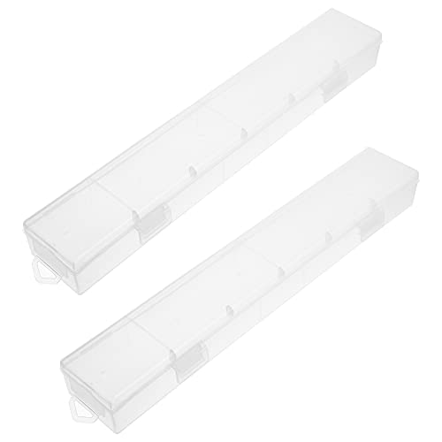 NUOBESTY 2 Stück Boxen Gouache Stifthalter Federmäppchen Bleistifthalter Aquarell Pinseletui Künstlerbedarf Schreibwarenbehälter Wasserfarbstifte Etui Kunststoff von NUOBESTY