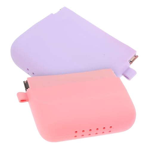 NUOBESTY 2stücke Reise Make-up Tasche Aus Silikon Tragbare Kosmetiktasche Mit Selbstschließmechanismus Geeignet Für Lippenstift Und Kleine Accessoires Langlebig Und Praktisch Für Damen von NUOBESTY