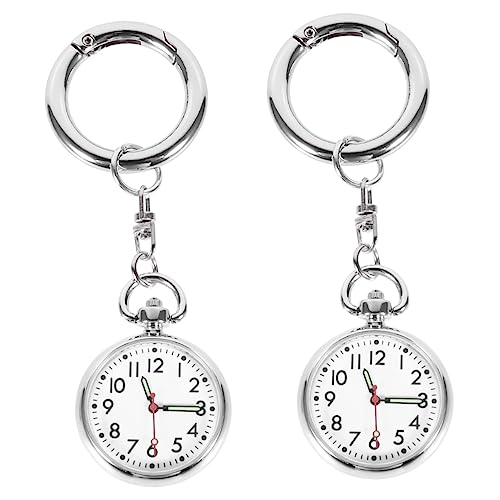 NUOBESTY 2 Stück Studentenform Pflegeuhr Auto-Schlüsselanhänger Brosche Für Herren Uhrwerk Uhrwerk Uhren Für Herren Quarz-Schlüsselanhänger Bitte Beachten Sie von NUOBESTY