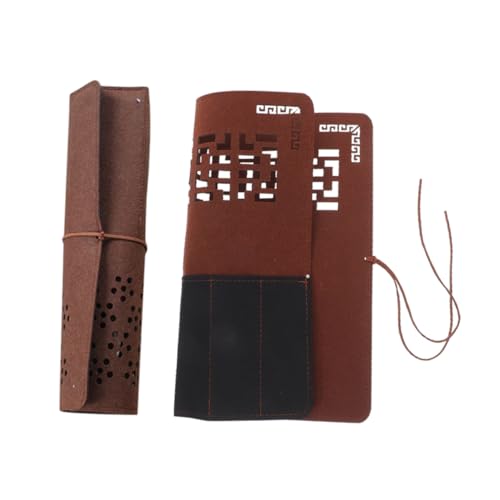 NUOBESTY 2 Stück Roll Up Organizer für Kalligrafie und Malpinsel Design mit Klassischer Hohlraummuster für Künstler und Schüler Schützend und Funktional von NUOBESTY