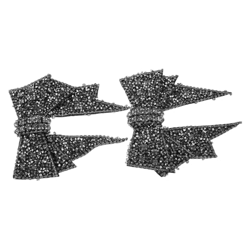 NUOBESTY 2 Stück Strass Schleifen Schuhanhänger für Damen High Heels und Ballerinas Vielseitige DIY Schuhdeko mit Sicherem Halt Langlebig und Elegant für Alltag und Party von NUOBESTY