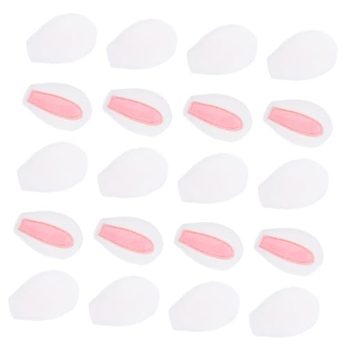 NUOBESTY 20 Stück Teiliges Niedliche Hasenohren Haarband Deko Leichte DIY Kaninchen Ohr Charms Zarten Farben Kleine Haarreif Accessoires für Kreative Stirnband Gestaltung und von NUOBESTY