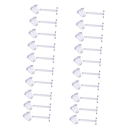 NUOBESTY 200 Stück Teiliges Ohrstecker Kunststoff Leichte Bruchfeste Ohrlochverschlüsse DIY Schmuckzubehör Transparente Ohrstecker Stopper für Damen und Mädchen von NUOBESTY