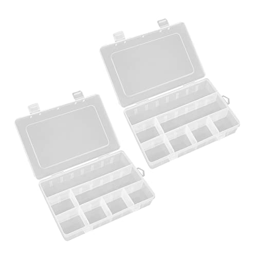 NUOBESTY 2er-Box Schreibwaren-Box Durchsichtige Organisationsbehälter Aus Aufbewahrungskoffer Für Schreibwaren Klarer Behälter Multifunktion Weiß Student Plastik von NUOBESTY