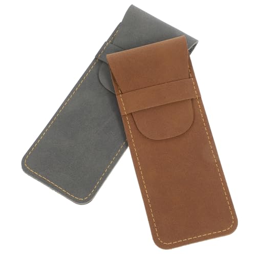 NUOBESTY 2stücke Pu- Stiftetui Vintage Pen Sleeve Für Zwei Füllfederhalter Praktische Und Stifthülle Und Aufbewahrungslösung Für Schreibgeräte von NUOBESTY