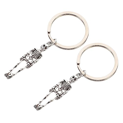 NUOBESTY Halloween-schlüsselanhänger-Set Mit Skelett- Hochglanzpoliert Modisch Und Leicht Zu Tragen von NUOBESTY
