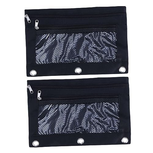 NUOBESTY 3 Bleistiftbeutel Große Kapazität Schreibwarentasche Aktentasche Mit Reißverschluss Federmäppchen Aus Canvas Mit Reißverschlussfach von NUOBESTY