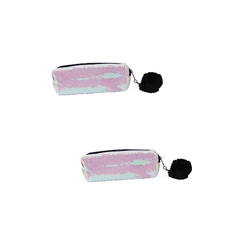 NUOBESTY 2stücke Federmäppchen Im Meerjungfrauen-Stil Praktischer Stiftetui Für Schulbedarf Und Kosmetik Weiße Farbgebung Große Kapazität Für von NUOBESTY