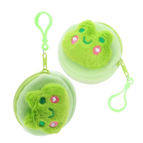 NUOBESTY 2stücke Kawaii Plüsch Portemonnaie Süßes Geld Portemonnaie Für Damen Kleines Kawaii Geldbörse Mit Reißverschluss Münzbeutel Lustige Mini Geldbörse Für Frauen von NUOBESTY