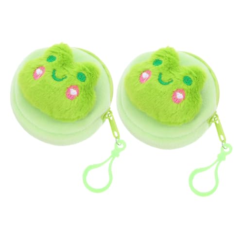 NUOBESTY 2stücke Mini Plüsch Kopfhörertasche Cartoon Design Aufbewahrungstasche Für Damen Und Mädchen Geldbörse Schlüsselanhänger Münzbörse Süße Tasche Kleine Tasche von NUOBESTY