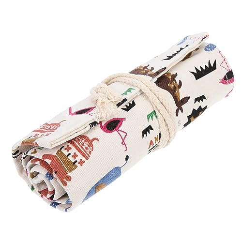 NUOBESTY 2stücke Roll up Bleistiftbeutel Canvas Mit Fächern Praktische Stiftrolltasche Für Zeichnen Malen Und Skizzieren Organizer Für Farbige Stifte Und Gelstifte von NUOBESTY