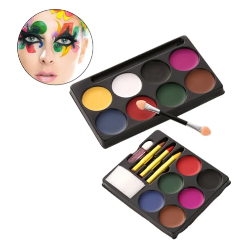 NUOBESTY 2stücke Teiliges Makeup Kit Mit Öl-gesichtsmalfarben Farben Für Halloween Und Cosplay-partys Für Erwachsene Langlebig Und Leicht Zu Entfernen Zufällige von NUOBESTY