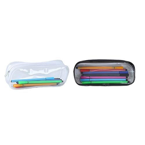 NUOBESTY 2stücke Transparente Stiftetasche Mit Reißverschluss Stiftehalter Aus Robustem Material Großes Volumen Für Schulschreibwaren Geeignet Für Mädchen Jungen Und Studenten NUOBESTY 2stücke Transparente Stiftetasche Mit Reißverschluss Stiftehalter Aus Robustem Material Großes Volumen Für Schulschreibwaren Geeignet Für Mädchen Jungen Und Studenten von NUOBESTY