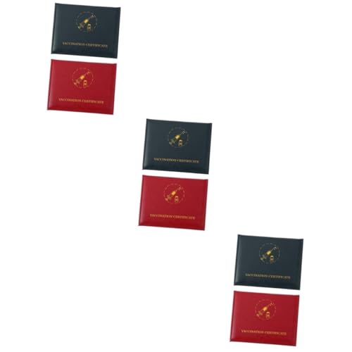 NUOBESTY 6stücke Pu Impfkarte Mit Doppelkarte Slots Und Langlebige Schutzhülle Für Impfbescheinigungen Rotbraun von NUOBESTY