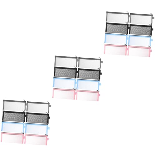 NUOBESTY 3 Sätze Netz Transparentes Federmäppchen Kosmetiktasche Cosmetic Bag Bleistift Federmäppchen Gänseblümchen Zip Beutel Große Schreibwarentasche Mehrzweck-stifttasche 8 Stück * 3 von NUOBESTY