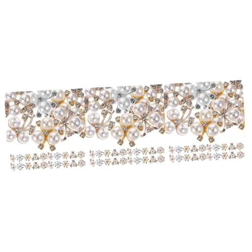 NUOBESTY 3 Sätze Teiliges Perlen Haarklammern Haarspangen Haarnadeln Für Frauen Handgemachte Haaraccessoires Mit Strass Für Besondere Anlässe 50 Stück * 3 von NUOBESTY