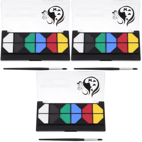 NUOBESTY 3 Stk gesichtsmalerei body painting bodypainting Gesichtsbemalung kunstwerke wasserlösliche Gesichtsfarbe Party-Make-up Maskerade-Körperfarbe Halloween-Malwerkzeug Farbstoff von NUOBESTY