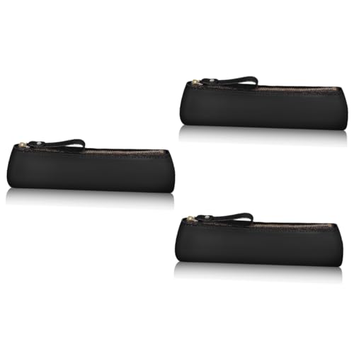 NUOBESTY 3 Stück Leder Federmäppchen Handgefertigtes Schlankes Stiftetui Hochwertigem Rindsleder für Schule Büro und Reisen Vintage Design Langlebig und Multifunktional für Stifte und von NUOBESTY
