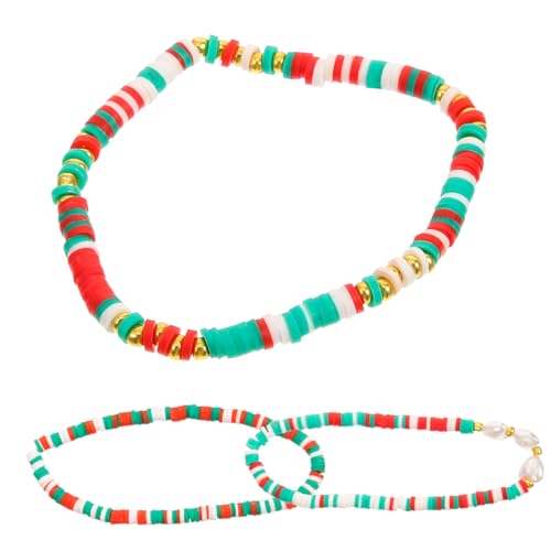 NUOBESTY 3 Stück Teiliges Weihnachtsperlenarmband für Mädchen und Frauen Aesthetic Armband Schmuck für Handgelenk Farbige Soft Perlenarmbänder zur Festlichen Dekoration NUOBESTY 3 Stück Teiliges Weihnachtsperlenarmband für Mädchen und Frauen Aesthetic Armband Schmuck für Handgelenk Farbige Soft Perlenarmbänder zur Festlichen Dekoration von NUOBESTY