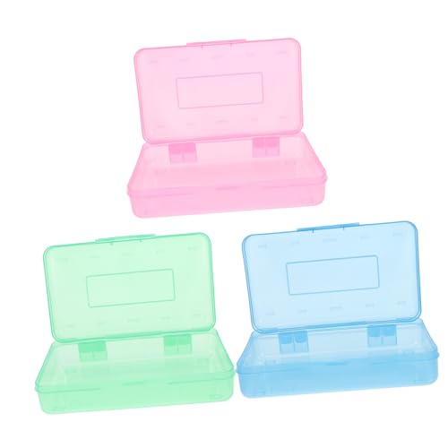 NUOBESTY Großes Federmäppchen Für Jungen Und Mädchen Buntstiftboxen Bleistift-Organizer Aufbewahrungsbox Für Schreibwaren Aus Kunststoff Robust Stapelbar von NUOBESTY