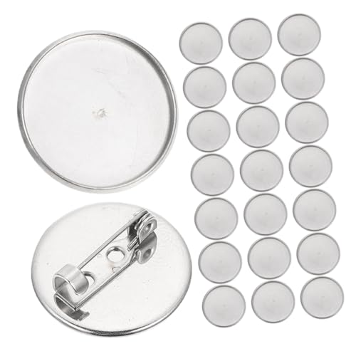 NUOBESTY 30stücke Runde Tablett-clips Anstecknadeln Aus Edelstahl Mehrzweck-sicherheitsverschluss Für Kleidung Taschen Und Hutdekorationen von NUOBESTY
