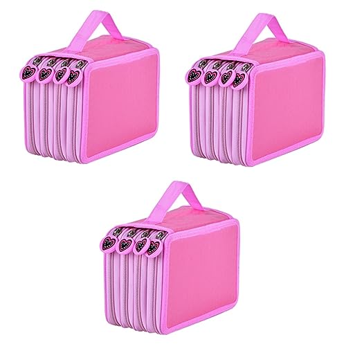 NUOBESTY 3St stifte aufbewahrung Stift aufbewahrung Pencil case Pen Holder Mädchen Anzug duftender Highlighter Buntstifteetui 72 Federmäppchen mit 72 Fächern tragbar Schreibwaren-Box Kind von NUOBESTY