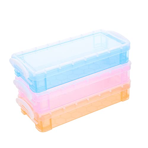 NUOBESTY 3Stücke Teiliges Bleistift Organizer Multifunktionale Plastikkästchen Für Aufbewahren Von Schreibwaren von NUOBESTY