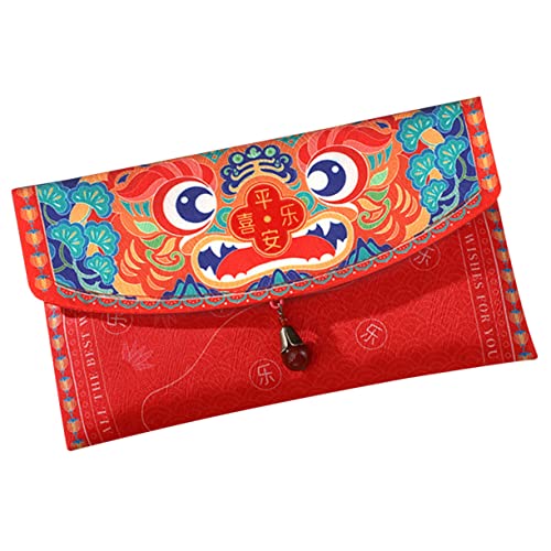 NUOBESTY 3st Roter Umschlag des Chinesischen Neujahrsfests Benutzerdefinierte Schlüsselband Süße Geldbörse Brieftasche Mit Geldumschlag Rote Umschlagtaschen Gefälscht Rote Umschläge Stoff von NUOBESTY