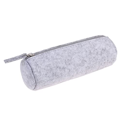 NUOBESTY 4stücke Stifteetui Aus Filz Bleistifthalter Mit Reißverschluss Schreibwaren-Organizer Für Stifte Und Bleistifte Kosmetiktasche Praktisches Etui -teilig Und Dunkelgrau von NUOBESTY