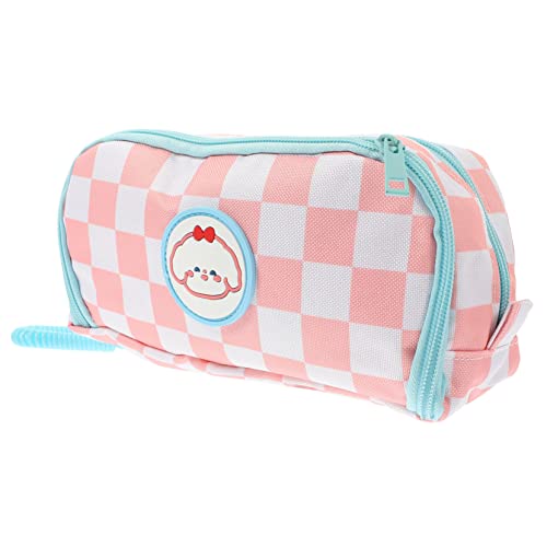 NUOBESTY 4 Stück Federmäppchen Im Schachbrettmuster Studenten-stifttasche Etui Tasche Für Aquarellstifte Schreibwarenkoffer Für Kinder Kariert Mädchen Polyester Tasche Für Make-up-Pinsel von NUOBESTY