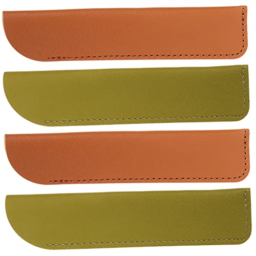 NUOBESTY 4 Stück Etui Elastischer Lesezeichen-stifthalter Stifthalter Mit Lesezeichenband Stifthalter Für Notizbuch Notizbuch-stifttasche Tagebuch-stifthalter Leder Schlank Gummiband von NUOBESTY