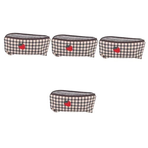 NUOBESTY 4 Stück federmäppchen Kosmetiktasche Make up Bag marmor kleine Bleistifttasche Makeup Tasche Bleistifttasche mit Reißverschlussdesign praktischer Stifthalter Polyester von NUOBESTY